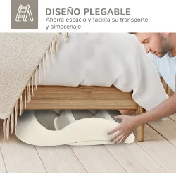 Escalera para Mascotas de 3 Peldaños Plegable Escalón para Perros Gatos para Cama Sofá 49x38x38 cm Crema - Ogal.Es