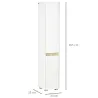 Columna de Baño Armario Alto Auxiliar con Estantes Ajustables para Ducha Aseo Dormitorio 30x33x165 cm Blanco - Ogal.Es
