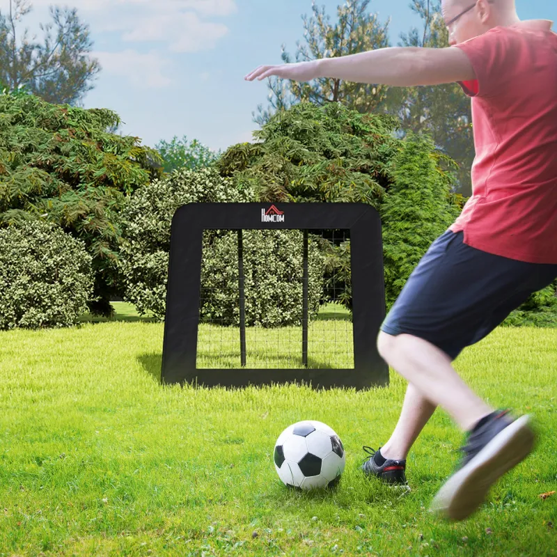Red de Rebote Plegable con Ángulo Ajustable para Entrenamiento de Fútbol Béisbol y Más 128x118x108-120 cm Negro - Ogal.Es