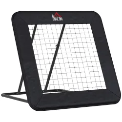 Red de Rebote Plegable con Ángulo Ajustable para Entrenamiento de Fútbol Béisbol y Más 128x118x108-120 cm Negro - Ogal.Es