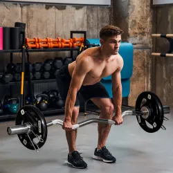 Juego de 2 Discos de Pesas Olímpicas de 5 kg con Orificio de 5 cm para Entrenamiento de Fuerza Ø24x3,5 cm Negro - Ogal.Es