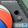 Canasta de Baloncesto para Exterior Altura Ajustable 160-210 cm con Ruedas y Base Rellenable 76x48x254 cm Negro - Ogal.Es