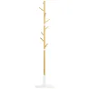 Perchero de Pasillo Moderno con 8 Ganchos para Ropas Bolsas Perchero de Árbol para Entrada Ø37,8x175,6 cm Natural - Ogal.Es