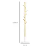 Perchero de Pasillo Moderno con 8 Ganchos para Ropas Bolsas Perchero de Árbol para Entrada Ø37,8x175,6 cm Natural - Ogal.Es