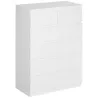 Cómoda con 6 Cajones Cajonera de Madera de Estilo Moderno para Dormitorio Entrada Salón 80x39x115 cm Blanco - Ogal.Es