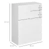 Cómoda con 6 Cajones Cajonera de Madera de Estilo Moderno para Dormitorio Entrada Salón 80x39x115 cm Blanco - Ogal.Es