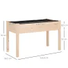 Huerto Urbano Elevado de Madera 122,5x56,5x76 cm con Tela no Tejida para Cultivos Plantas Flores Natural - Ogal.Es