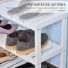 Zapatero de Madera de 3 Niveles Zapatero Recibidor para 9 Pares de Zapatos para Entrada Pasillo 70x26x57,5 cm Bl... - Ogal.Es