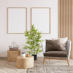 Bambú Artificial 90 cm con Maceta y Cañas Realistas Árbol Sintético Interior para Decoración de Hogar Ø15x90 cm ... - Ogal.Es
