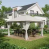 Carpa Plegable Pop-up con Altura Ajustable Protección UV50+ Doble Techo y Mosquiteras 4x4x2,8 m Crema - Ogal.Es