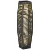 Lámpara Solar de Jardín de Ratán Sintético con Luces LED Encendido/Apagado Automático 21x21x78 cm Gris - Ogal.Es