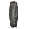 Lámpara Solar de Jardín de Ratán Sintético con Luces LED Encendido/Apagado Automático 21x21x78 cm Gris - Ogal.Es