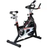 Bicicleta Estática con Volante de 8 kg Pantalla LCD Pulsómetro Sillín y Manillar Ajustables 103x48x115 cm Negro - Ogal.Es
