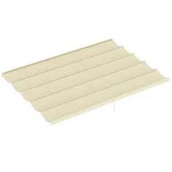 Cubierta para Techo Retráctil de 3,5x2,6m para Pérgola 4x3 Tela de Repuesto con 10 Orificios de Drenaje Crema - Ogal.Es