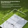 Cubierta para Techo Retráctil de 3,5x2,6m para Pérgola 4x3 Tela de Repuesto con 10 Orificios de Drenaje Crema - Ogal.Es