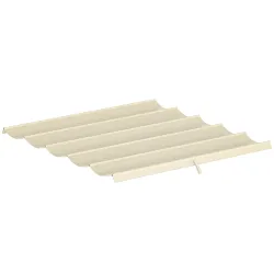 Cubierta para Techo Retráctil de 2,5x2,55m para Pérgola 3x3 Tela de Repuesto con 10 Orificios de Drenaje Crema - Ogal.Es