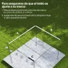 Cubierta para Techo Retráctil de 2,5x2,55m para Pérgola 3x3 Tela de Repuesto con 10 Orificios de Drenaje Crema - Ogal.Es