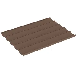 Cubierta para Techo Retráctil de 3,5x2,6m para Pérgola de 4x3 Tela de Repuesto con 10 Orificios de Drenaje Café - Ogal.Es