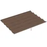 Cubierta para Techo Retráctil de 3,5x2,6m para Pérgola de 4x3 Tela de Repuesto con 10 Orificios de Drenaje Café - Ogal.Es