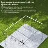 Cubierta para Techo Retráctil de 3,5x2,6m para Pérgola de 4x3 Tela de Repuesto con 10 Orificios de Drenaje Café - Ogal.Es