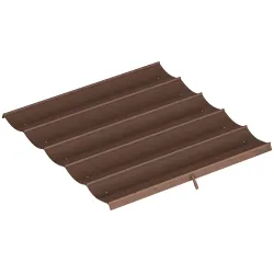 Cubierta para Techo Retráctil de 2,5x2,55m para Pérgola 3x3 Tela de Repuesto con 10 Orificios de Drenaje Café - Ogal.Es