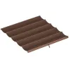 Cubierta para Techo Retráctil de 2,5x2,55m para Pérgola 3x3 Tela de Repuesto con 10 Orificios de Drenaje Café - Ogal.Es