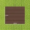 Cubierta para Techo Retráctil de 2,5x2,55m para Pérgola 3x3 Tela de Repuesto con 10 Orificios de Drenaje Café - Ogal.Es