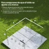 Cubierta para Techo Retráctil de 2,5x2,55m para Pérgola 3x3 Tela de Repuesto con 10 Orificios de Drenaje Café - Ogal.Es