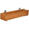 Jardinera de Madera con 2 Ganchos para Colgar para Cultivos Plantas Flores al Exterior 91x18x16,5 cm Natural - Ogal.Es