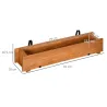 Jardinera de Madera con 2 Ganchos para Colgar para Cultivos Plantas Flores al Exterior 91x18x16,5 cm Natural - Ogal.Es