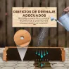Jardinera de Madera con 2 Ganchos para Colgar para Cultivos Plantas Flores al Exterior 91x18x16,5 cm Natural - Ogal.Es