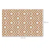Alfombra Exterior Reversible 182x274 cm de Plástico Impermeable para Terraza Patio Camping Playa Rojo y Blanco - Ogal.Es