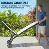 Juego de 2 Tumbonas Reclinables de Jardín de Aluminio con Respaldo Ajustable y Ruedas 165x66x102 cm Blanco Mate - Ogal.Es