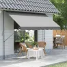 Toldo Manual Retráctil 300x175x210-310 cm Ajustable con Manivela Protección Solar UV40+ para Balcón Terraza Gris - Ogal.Es