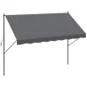Toldo Manual Retráctil 300x175x210-310 cm Ajustable con Manivela Protección Solar UV40+ para Balcón Terraza Gris - Ogal.Es