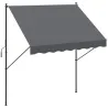 Toldo Manual Retráctil 200x175x210-310 cm Ajustable con Manivela Protección Solar UV40+ para Balcón Terraza Gris - Ogal.Es