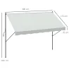 Toldo Manual Retráctil 300x175x210-310 cm Ajustable con Manivela Protección Solar UV40+ para Balcón Terraza Crema - Ogal.Es