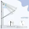 Toldo Manual Retráctil 300x175x210-310 cm Ajustable con Manivela Protección Solar UV40+ para Balcón Terraza Crema - Ogal.Es