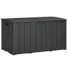 Baúl de Exterior 366L Arcón para Jardín de Plástico de Doble Pared con Ruedas y Asas 122,4x62x64,5 cm Negro - Ogal.Es