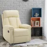 Sillón Relax Reclinable hasta 150° Tapizado en PU Butaca de Salón con Reposapiés Retráctil Respaldo Alto Resposa... - Ogal.Es