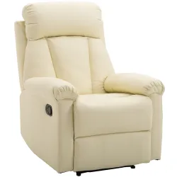 Sillón Relax Reclinable hasta 150° Tapizado en PU Butaca de Salón con Reposapiés Retráctil Respaldo Alto Resposa... - Ogal.Es