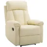 Sillón Relax Reclinable hasta 150° Tapizado en PU Butaca de Salón con Reposapiés Retráctil Respaldo Alto Resposa... - Ogal.Es
