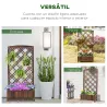 Jardinera con Celosía de Madera para Trepadoras Cultivos Plantas en Terraza Jardín Balcón 60x30x122,5 cm Marrón - Ogal.Es