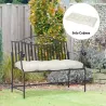 Cojín para Banco de 2 Plazas para Interior y Exterior con 8 Puntadas para Sillas Sofás 110x48x8 cm Crema - Ogal.Es