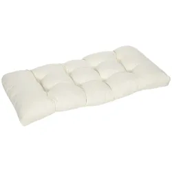 Cojín para Banco de 2 Plazas para Interior y Exterior con 8 Puntadas para Sillas Sofás 110x48x8 cm Crema - Ogal.Es