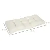 Cojín para Banco de 2 Plazas para Interior y Exterior con 8 Puntadas para Sillas Sofás 110x48x8 cm Crema - Ogal.Es