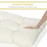 Cojín para Banco de 2 Plazas para Interior y Exterior con 8 Puntadas para Sillas Sofás 110x48x8 cm Crema - Ogal.Es