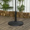 Base para Sombrilla de 14 kg Pie de Parasol para Mástil de Ø32-38 mm para Jardín Terraza Patio Ø46x34 cm Negro - Ogal.Es