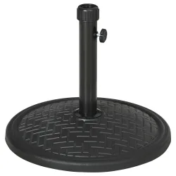 Base para Sombrilla de 14 kg Pie de Parasol para Mástil de Ø32-38 mm para Jardín Terraza Patio Ø46x34 cm Negro - Ogal.Es