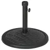Base para Sombrilla de 14 kg Pie de Parasol para Mástil de Ø32-38 mm para Jardín Terraza Patio Ø46x34 cm Negro - Ogal.Es